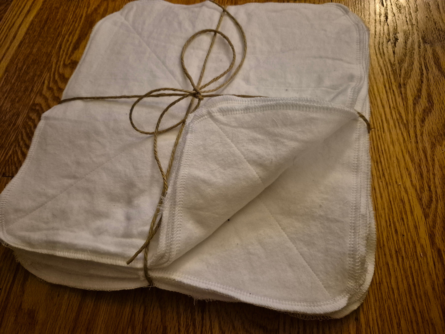 Reusable Papertowels double white flannel