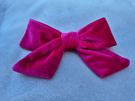 Dark Pink Velvet big bow