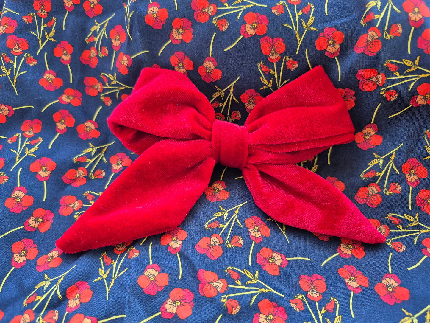 Large Red velvet bow