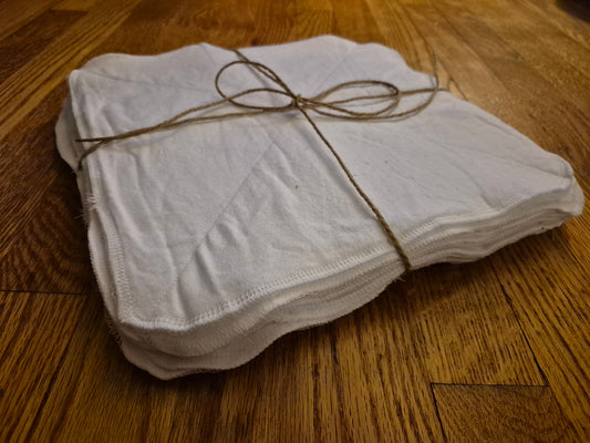 Reusable Papertowels double white flannel