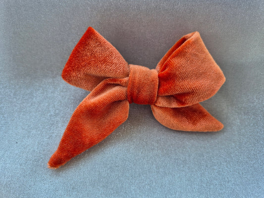 Large, Orange, velvet bow